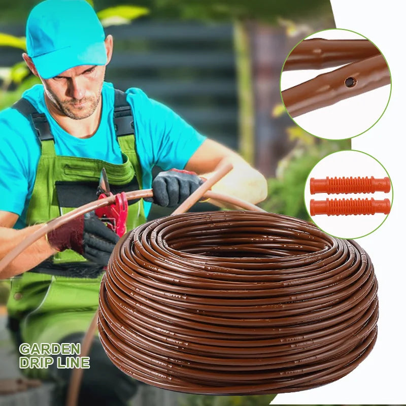 Plentirain Garden Drip Irrigation Kit 6mm Pe Brown Drip Pipe China Manufacturer Garden Irrigation Tools with Drip Hole