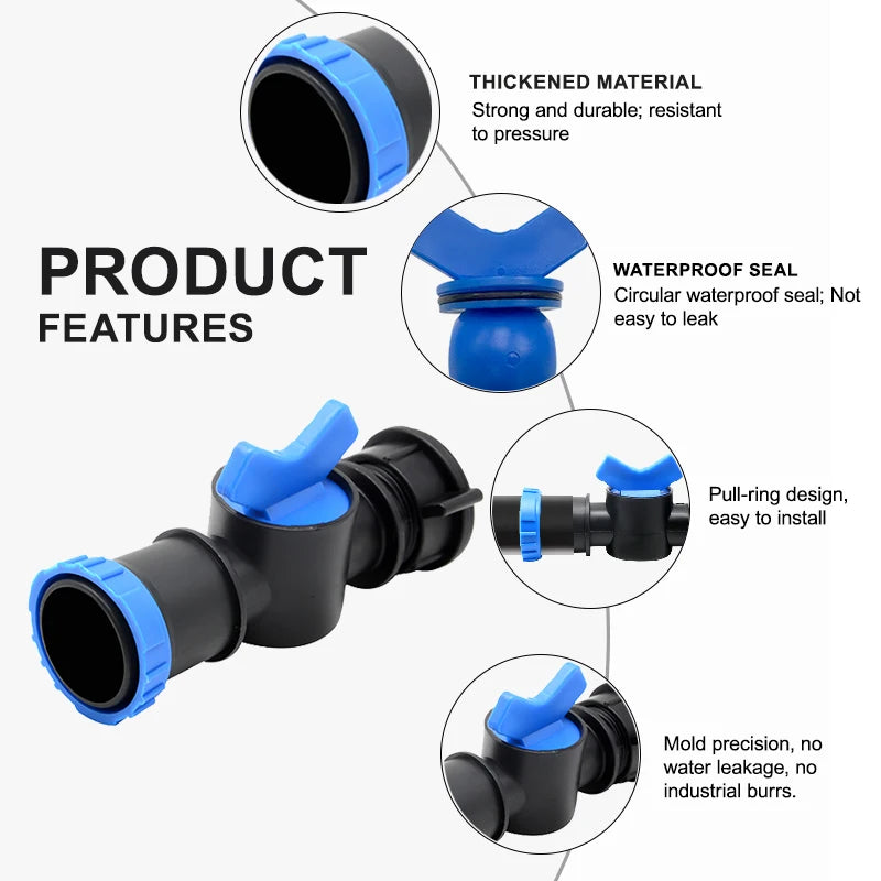 Layflat Hose Threaded Tee Soft Hose Main Pipe Connectors Rain Hose Fittings Plastic