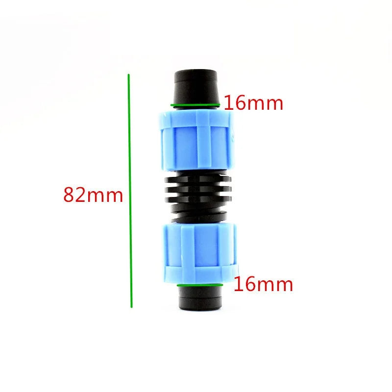 Drip Irrigation Tape Accessories Agricultural Lock Coupling for 16 mm Drip Tape