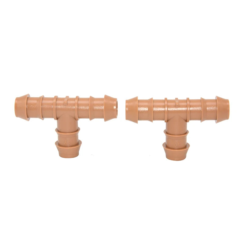 Barbed T 3 Way Connectors for 1/2 Inch Garden Irrigation Tubing