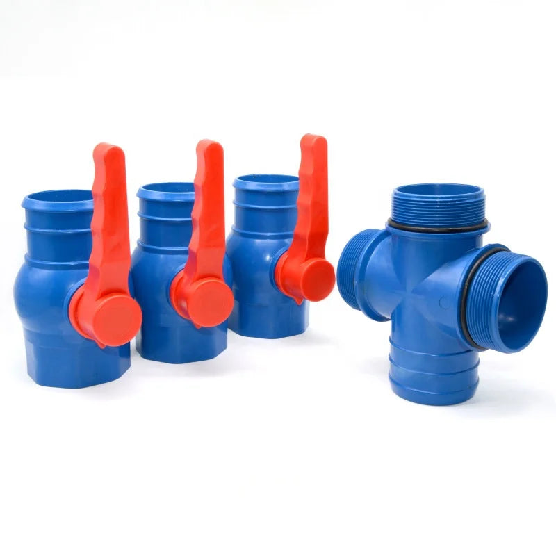 Farm Irrigation Hose Plastic Connectors Drip Watering System PVC Ball Valve Two-Way Valve