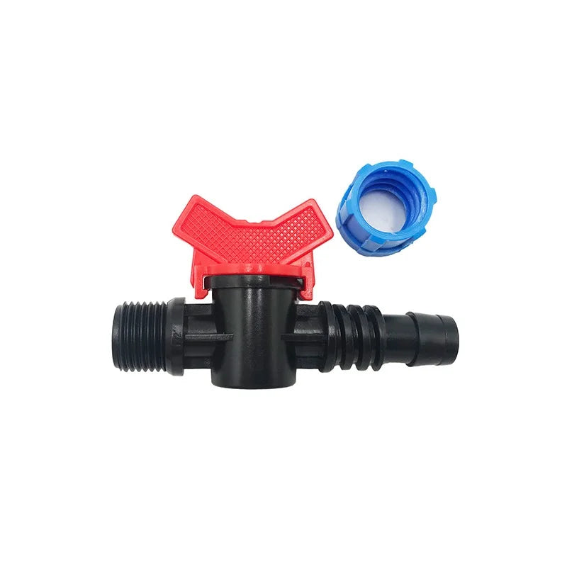 Farm Garden Plastic Drip Tape Connector Valve Drip Irrigation System Drip Mini Valve