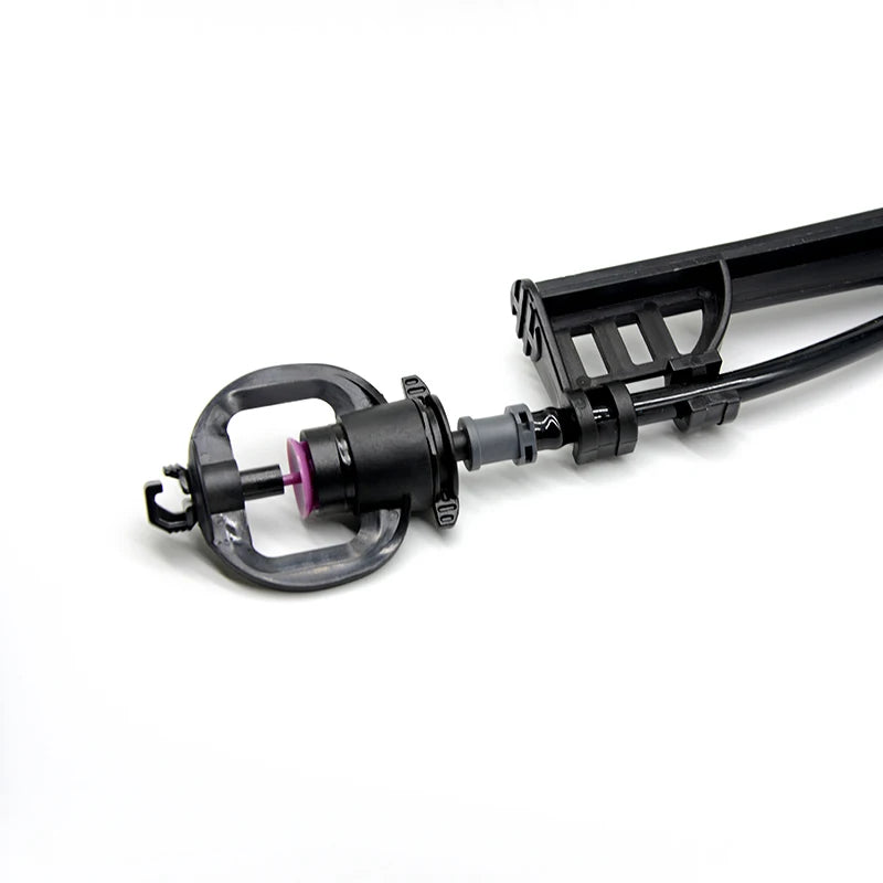 Adjustable Plastic Garden Sprinklers Oscillating Automatic Rotation Sprinkler with Greenhouse and Water Hose Compatibility