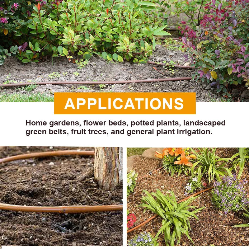 Plentirain Garden Drip Irrigation Kit 6mm Pe Brown Drip Pipe China Manufacturer Garden Irrigation Tools with Drip Hole
