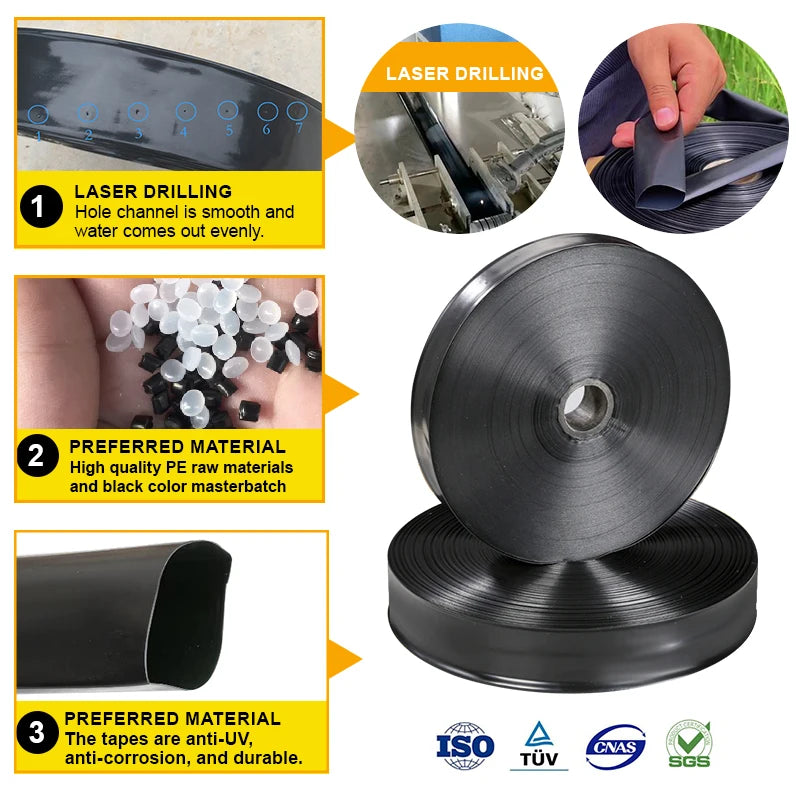 Agriculture Hose Pe Material Micro Irrigation Irrigation Laser Spray Tube Tape Double Wing Rain Spray Tape