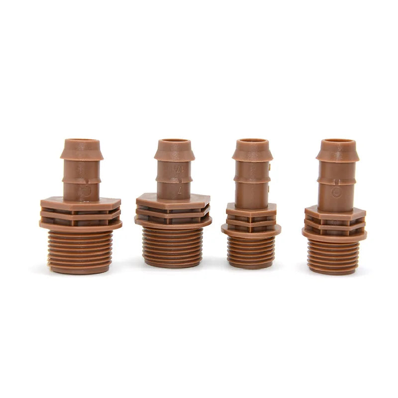 Farm Irrigation System Male Thread 17mm Plastic Hose Barb Fittings