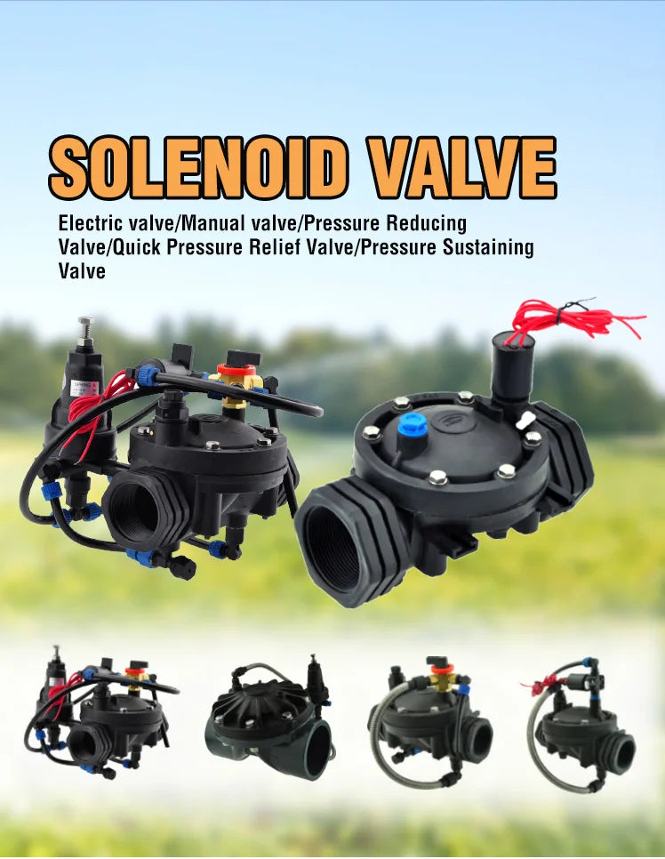 3 Inch UPVC Water Irrigation Solenoid Valves Plastic Electric Solenoid Water Valve