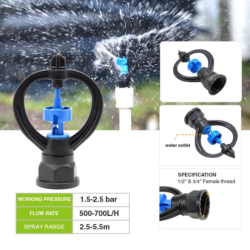 Agricultural Sprinkler Irrigation System Micro Sprinkler Jet Fiber Scaffold Irrigation Rotating Sprinklers