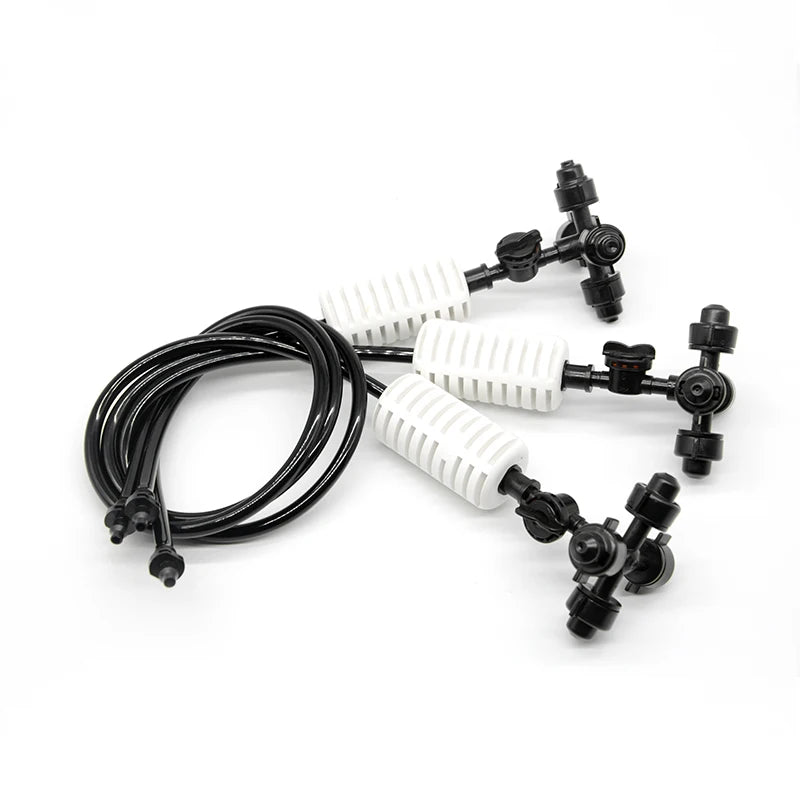 4-Way Nozzle PVC Greenhouse Micro Irrigation Sprinkler Home Water Sprinkler Mist Fogger for Irrigation System