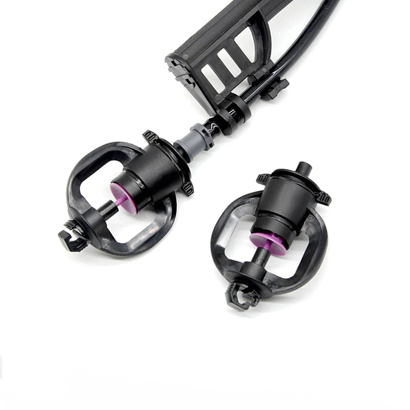 Adjustable Plastic Garden Sprinklers Oscillating Automatic Rotation Sprinkler with Greenhouse and Water Hose Compatibility