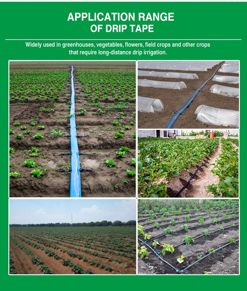 16mm Labyrinth Drip Tape 1000 Meters for Large Agricultural Greenhouse Water Hose Garden Irrigation Systems