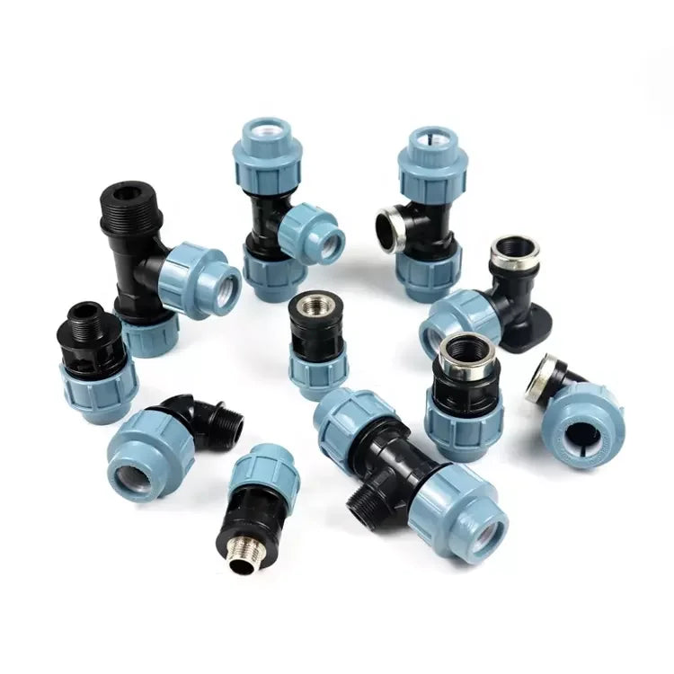 Plentirain PP Compression Fittings PN16 Quick Connector Straight Coupling for Water Supply