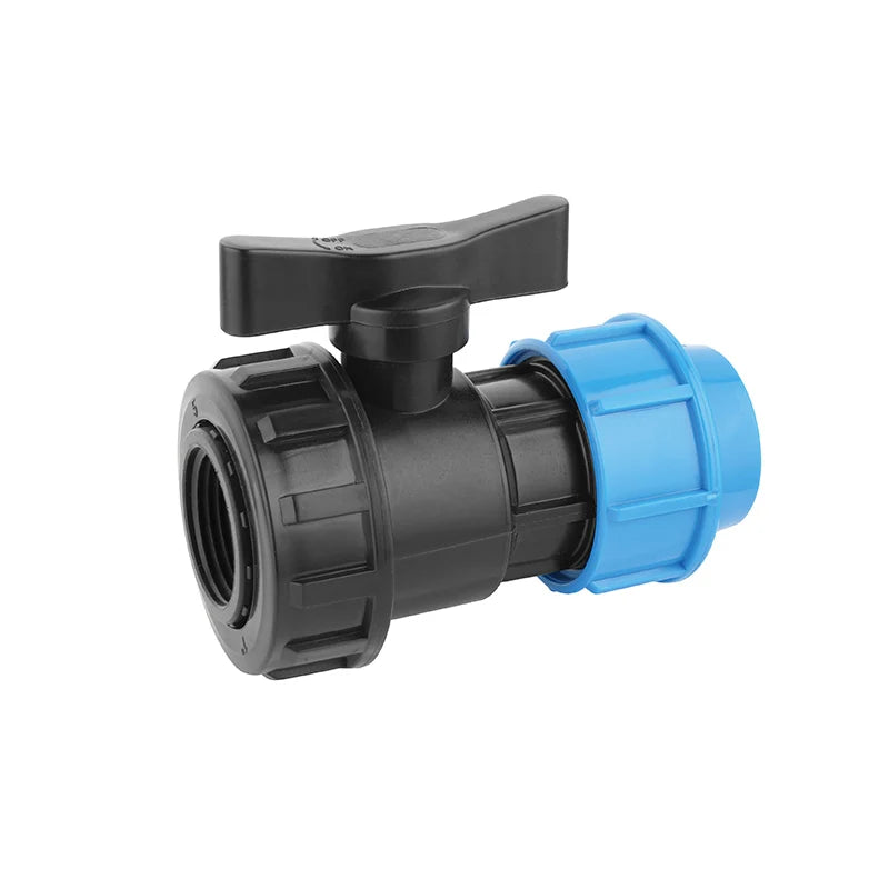 PN16 Single Union HDPE PP PVC PE Ball Valve Female or Male Threaded PP HDPE Compression Fittings
