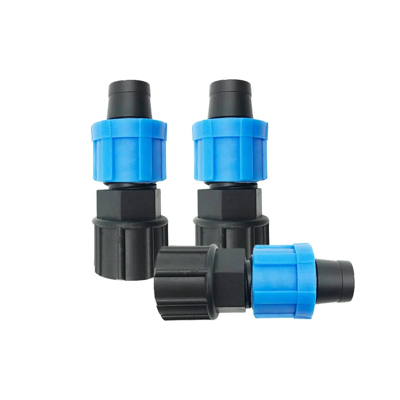 Drip Tape Couplings for Irrigation 16mm 2-Way Quick Connector Thread Lock Extension Joint Greenhouse