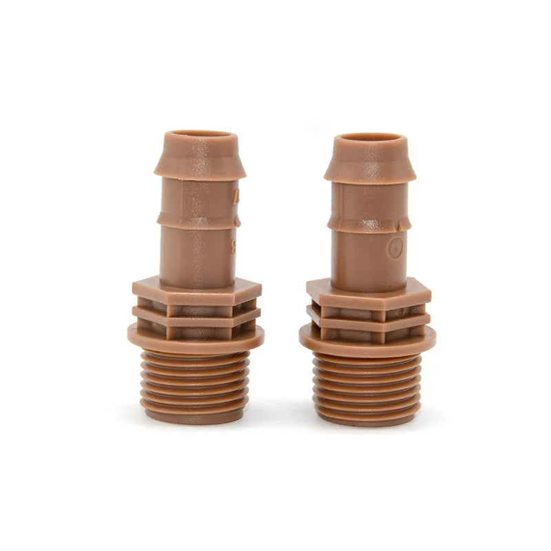 Farm Irrigation System Male Thread 17mm Plastic Hose Barb Fittings