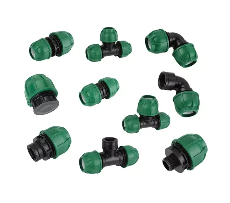 PP Pipe Fittings PN10 16 bar PP Compression Fitting Quick Connector HDPE Pipe Male Threaded Tee