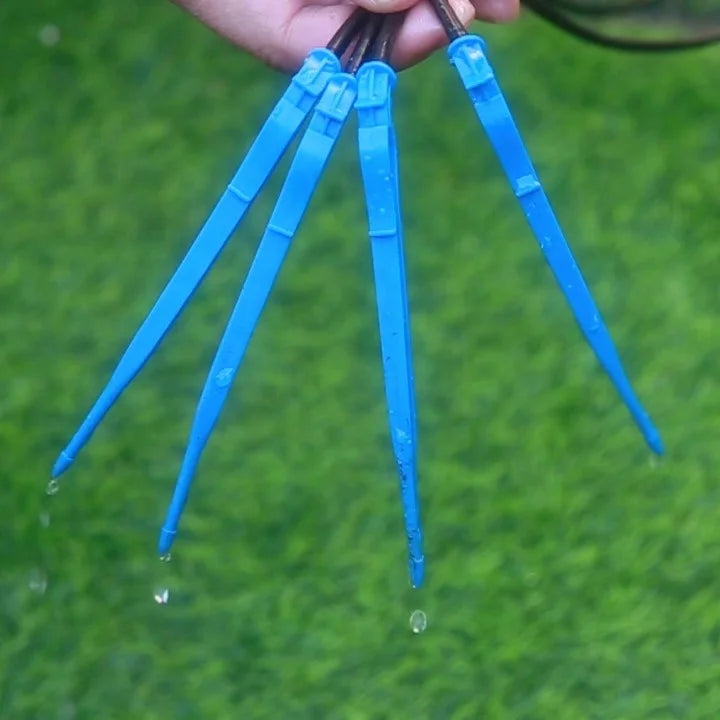 盆栽植物四向箭头滴灌器灌溉套件蜘蛛式滴水器插杆，适用于蓝莓番茄花园温室浇水系统