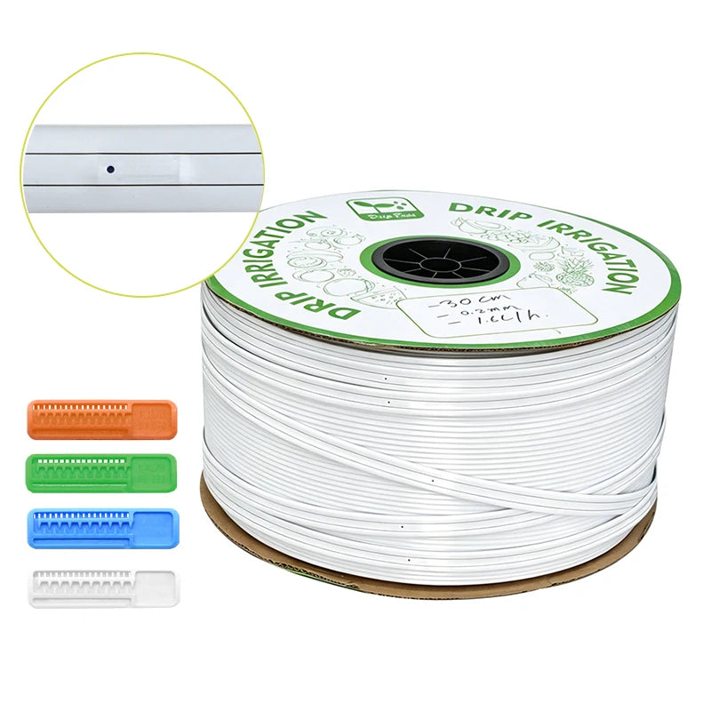 2026 Plentirain New Design Dripper White Outside Black Inside Drip Tape 22mm for Agricultural Irrigation