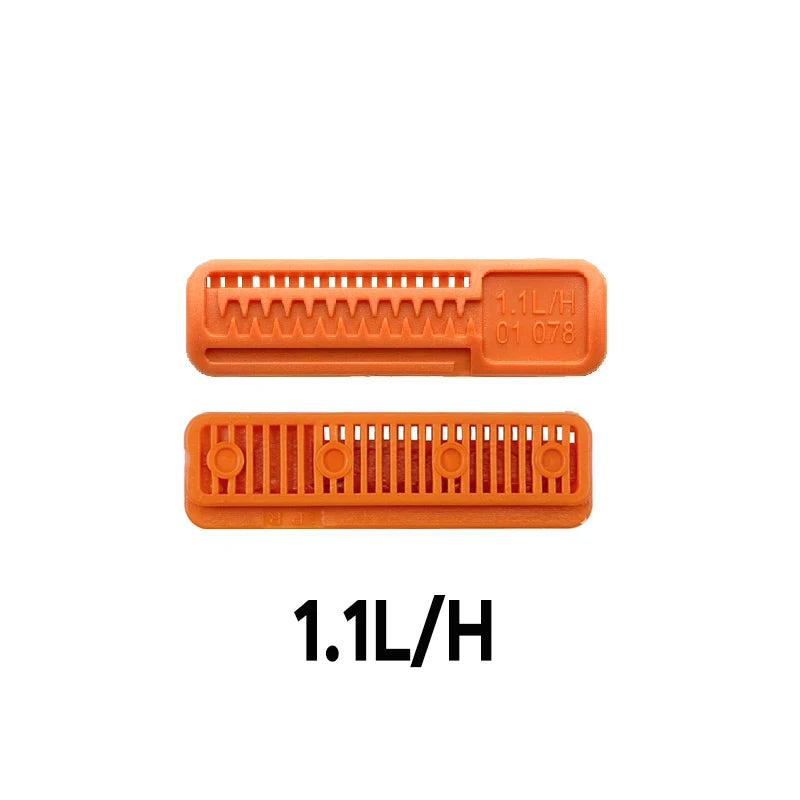 Drip Tape Emitter Orange 1.1L Flow Rate Plastic High Clogging Resistance Flexible Dripper