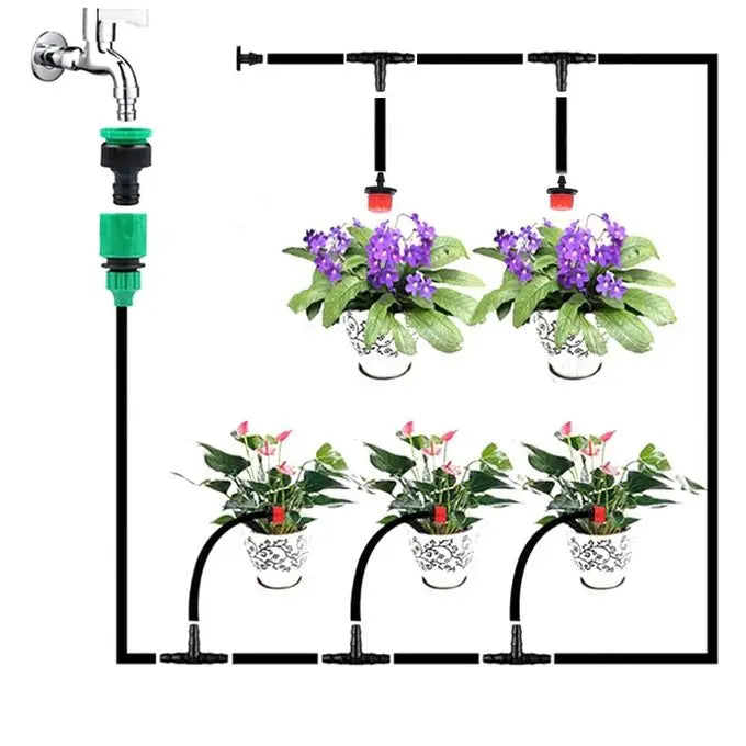 Greenhouse Garden Outdoor Dripper Drip Irrigation Sprinkler Kit Efficient Plastic Watering System Easy Installation for Growing