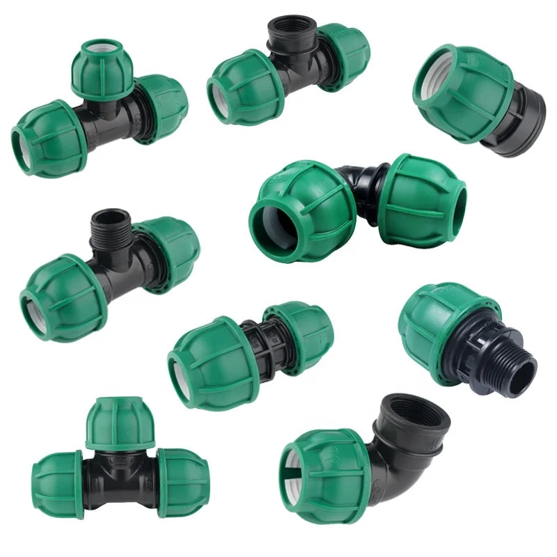 HDPE PP Compression Fitting PP Push Fit Fittings Female Threaded Coupling for Water Supply Irrigation