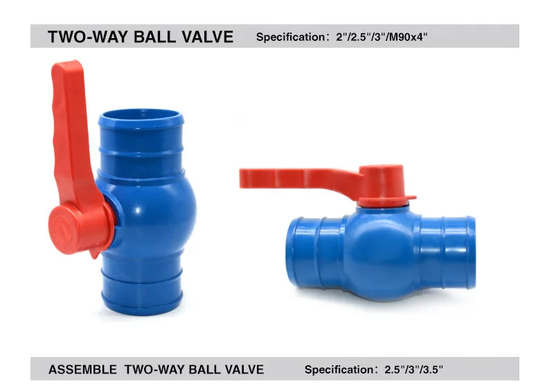 Irrigation Pipe Connector PVC Layflat Hose Fitting Connector Three Way Pvc Tee Ball Valve for Pe Pipe
