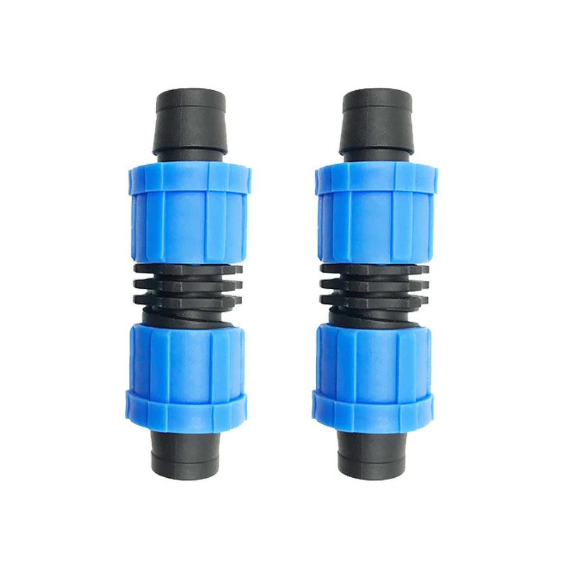Drip Tape Couplings for Irrigation 16mm 2-Way Quick Connector Thread Lock Extension Joint Greenhouse