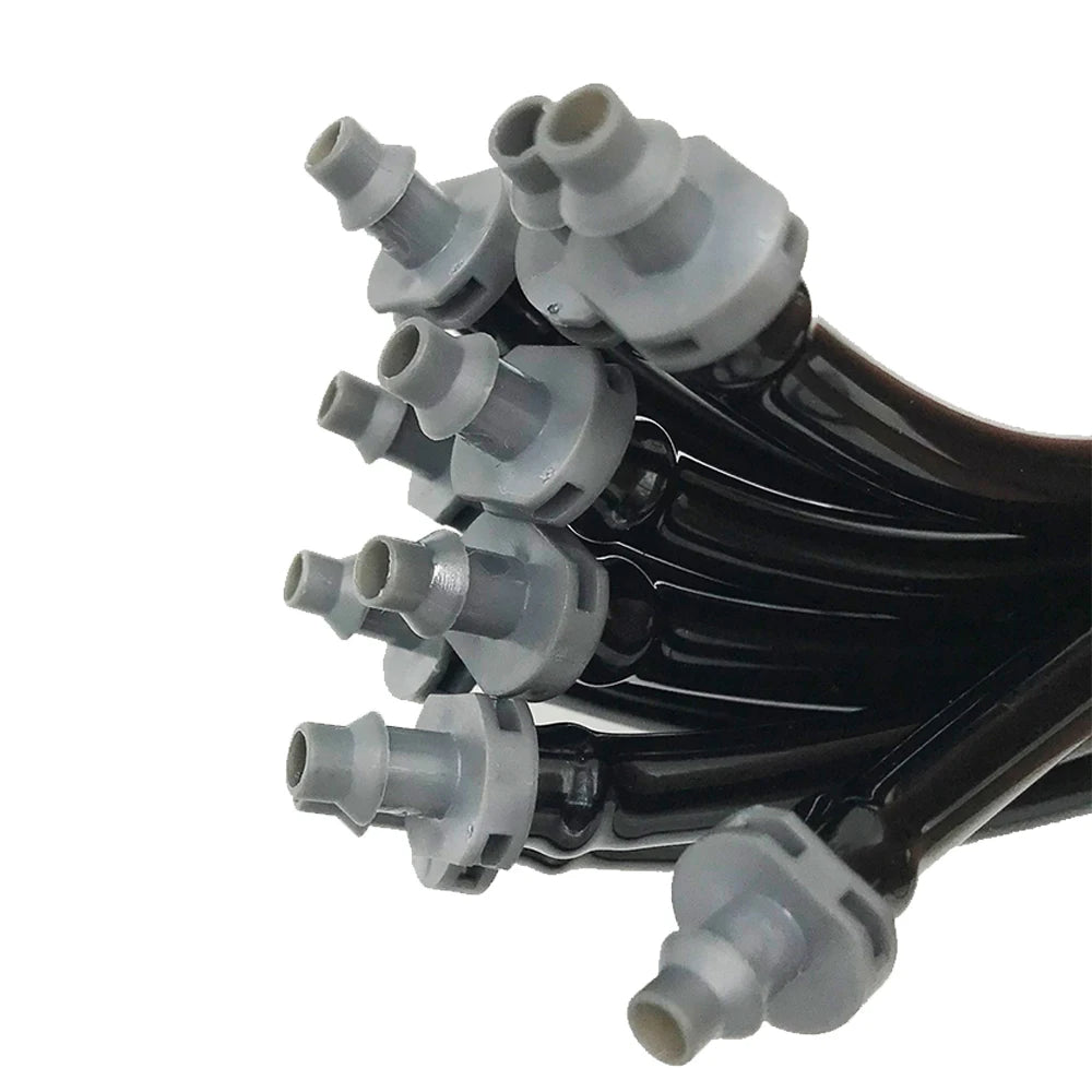 360 Degree Garden Sprinkler Irrigation Hanging Sprinkler System Spray Heads 4 Way Foggers Plastic Mist Nozzle