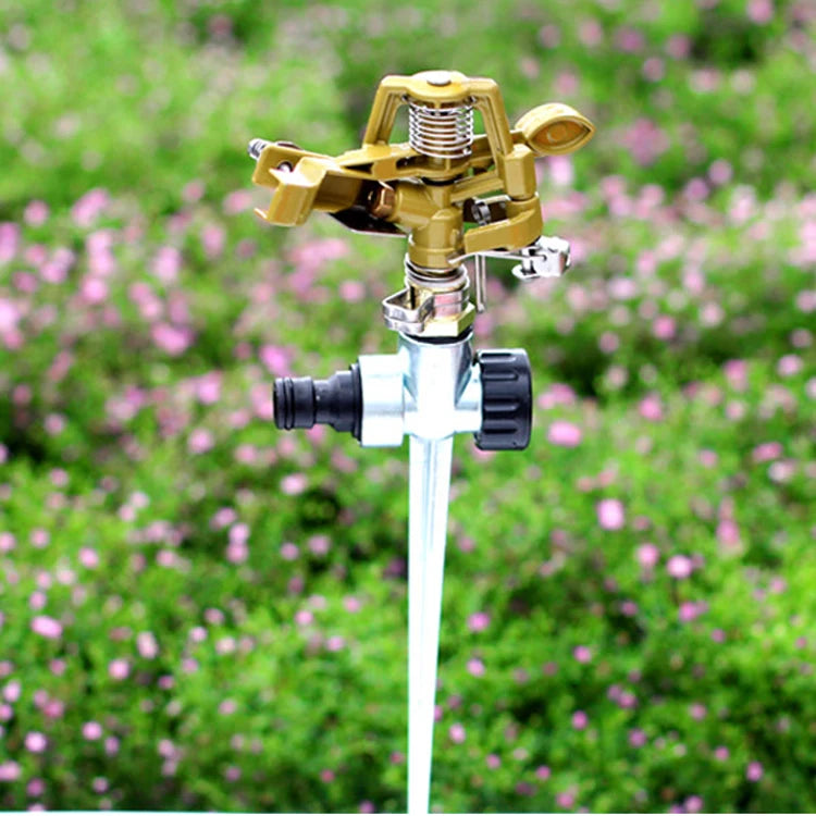 Agriculture Farm Irrigation Rocker Sprinklers 360 Degree Rotating Nozzle Adjustable Angle Garden Zinc Alloy Sprinklers