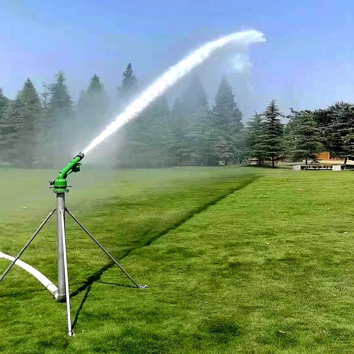 农用涡轮喷雾枪 2 英寸花园洒水器灌溉系统 长射程 360 度旋转 可调高度 涡流式