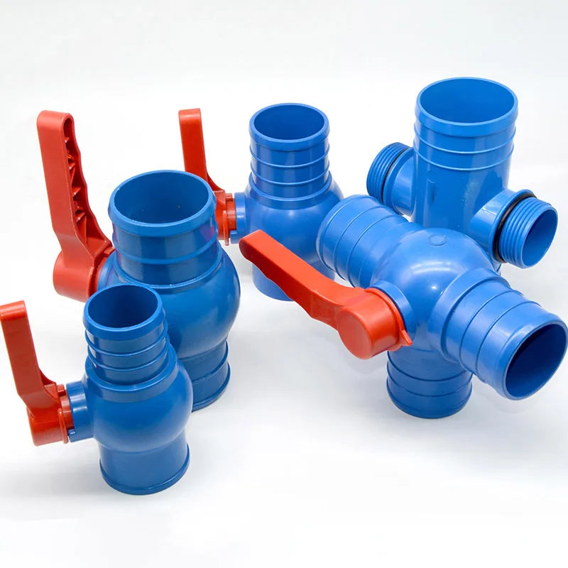 Farm Irrigation Hose Plastic Connectors Drip Watering System Layflat Hose PVC Ball Valve