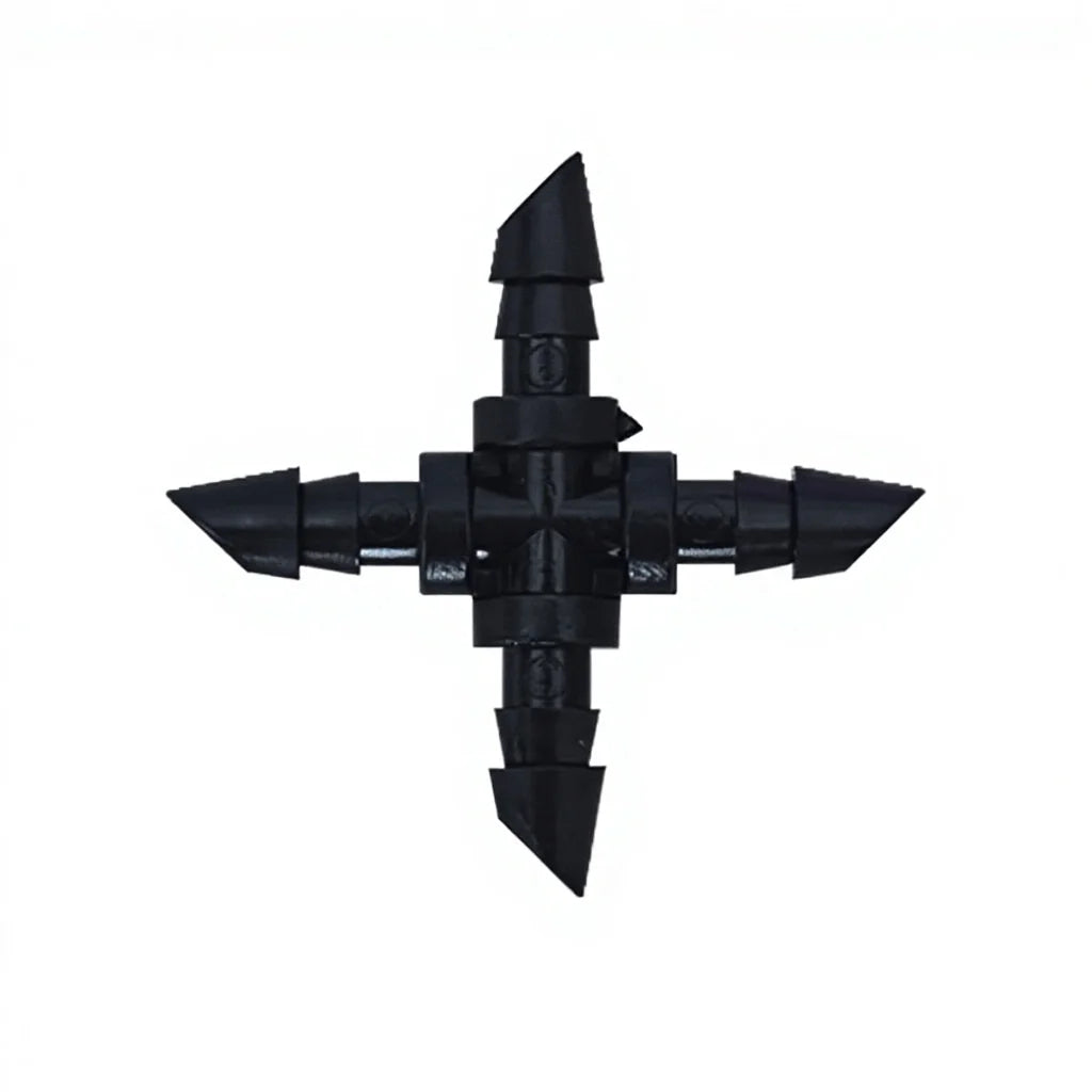 Drip Irrigation Fittings Connectors 1/4 Inch Micro Irrigation System Plastic Hose Barbed Tee Straight Coupling Cross 4mm