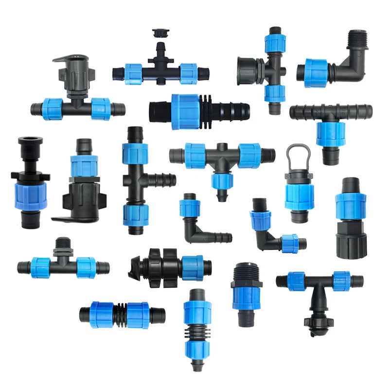 Drip Irrigation Fitting Drip Tape and Layflat Hose Tee Connector