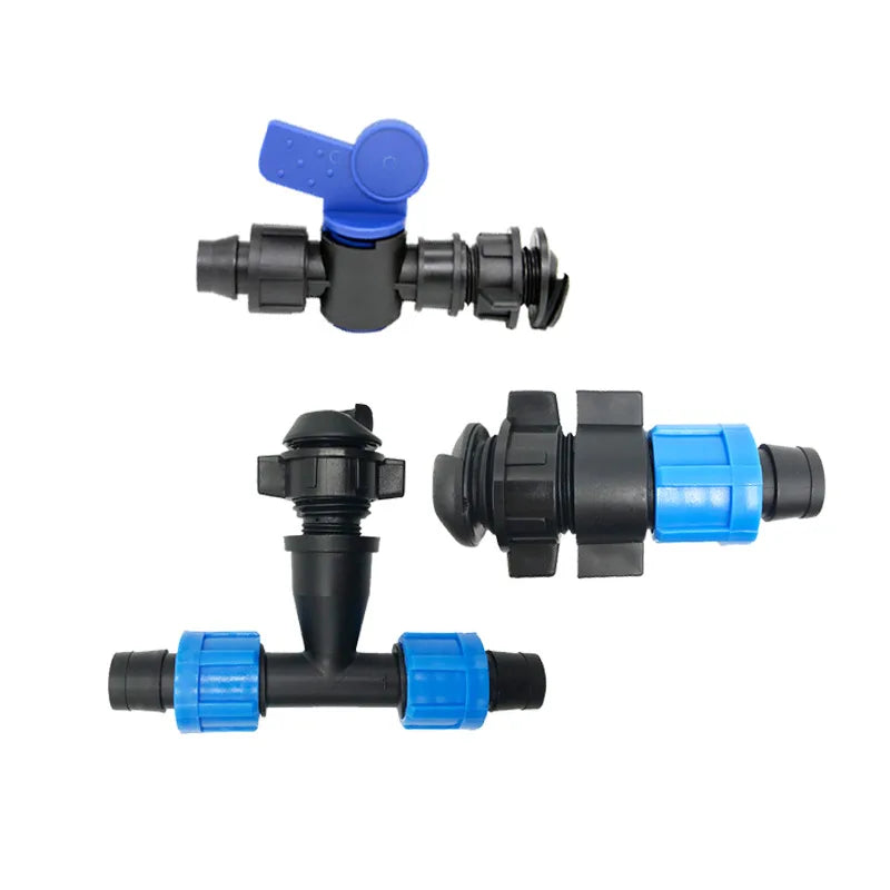 Agriculture Irrigation Watering Greenhouse Field Drip Connector Fitting Layflat Hose Bypass Offtake Valve