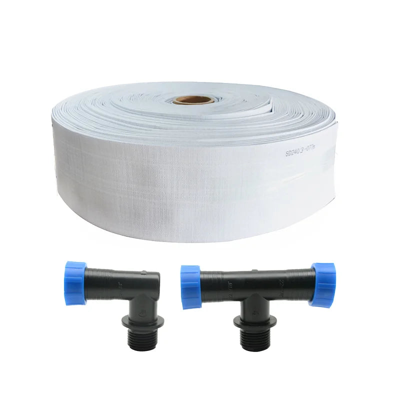 PE Pre-holed Layflat Hose for Drip Irrigation Agricultural Farm Garden Watering System Flat Hose with Holes Water Supply
