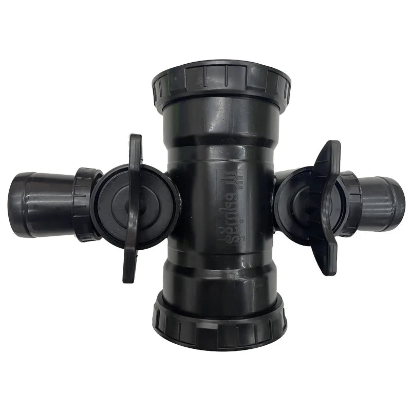 High Pressure Plastic PVC Pipe Fitting Reducer Cross 75mm 40mm Black for Plumbing Irrigation Plentirain Brand Water Drainage