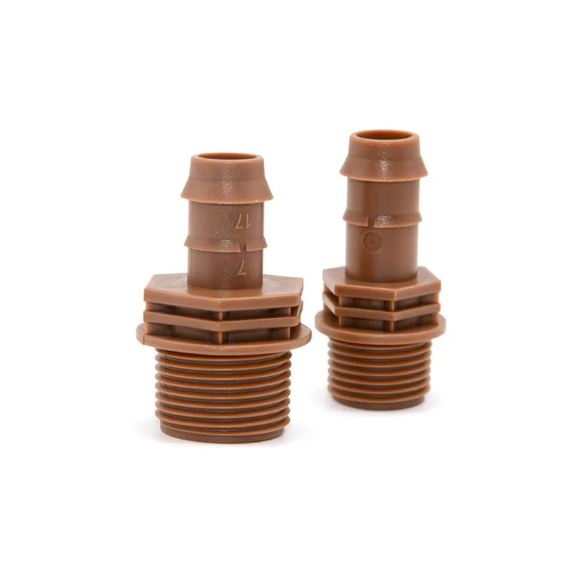 Durable POM Plastic Garden Drip Pipe Connector Irrigation Valve Coupling for Water Hose Threaded Connection
