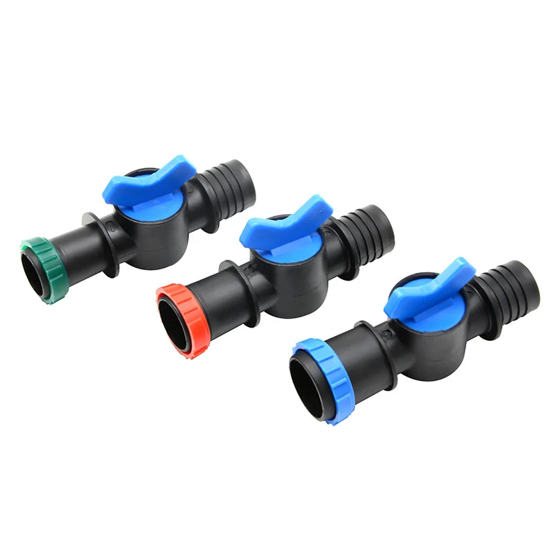 Plastic Irrigation Fittings Bypass Valve 40mm Micro Spray Tape Accessories Connector Valves Rain Hose Connector Greenhouse Home