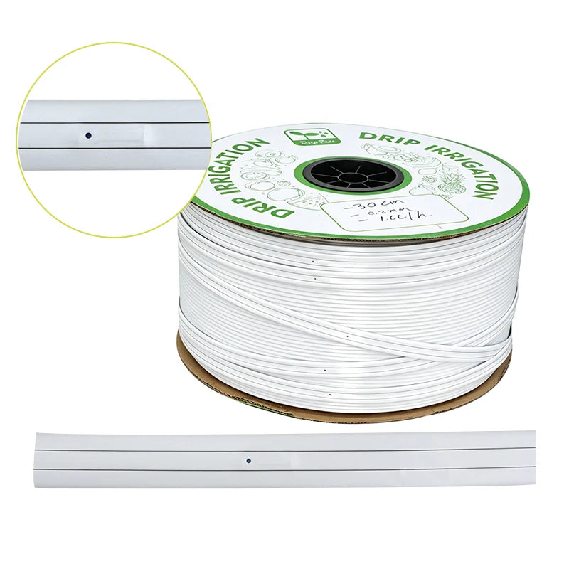 Customizable White Double-Layer Drip Tape 16mm Virgin Material   16mm Drip Irrigation Line