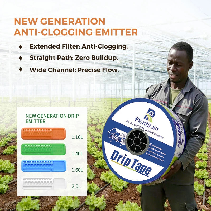 Dripping Irrigation System 2000m PE Drip Tapes Water Hose Anti UV Greenhouse Garden Irrigation Thickness