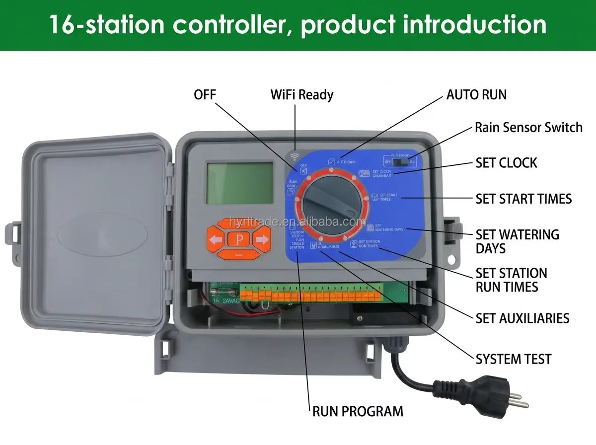 WiFi智能滴灌控制器塑料水定时器户外家庭温室自动花园浇水系统