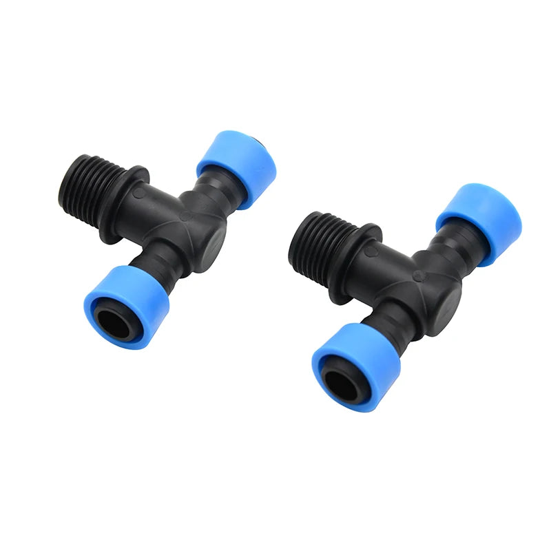 17mm 1/2'' Drip Irrigation System Fittings Fast Rings Connector with Male Thread Elbow for Greenhouse & Water Hose