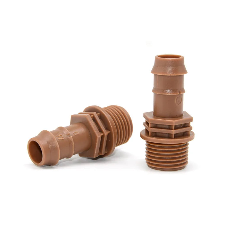 Farm Irrigation System Male Thread 17mm Plastic Hose Barb Fittings