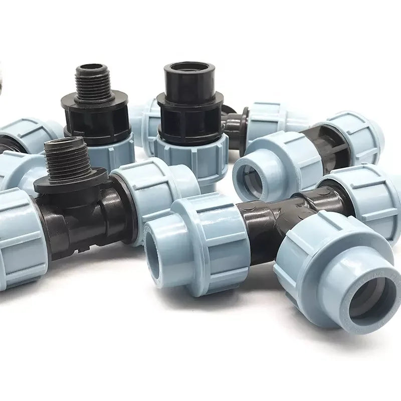 Female Thread Couplng Light Blue Straight Coupling Joint PP Compression Fitting for Irrigation