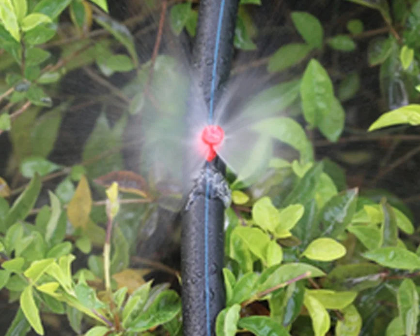 360 Degree Red Sprinkler Irrigation System for Agriculture and Garden High-Angle Water Distribution