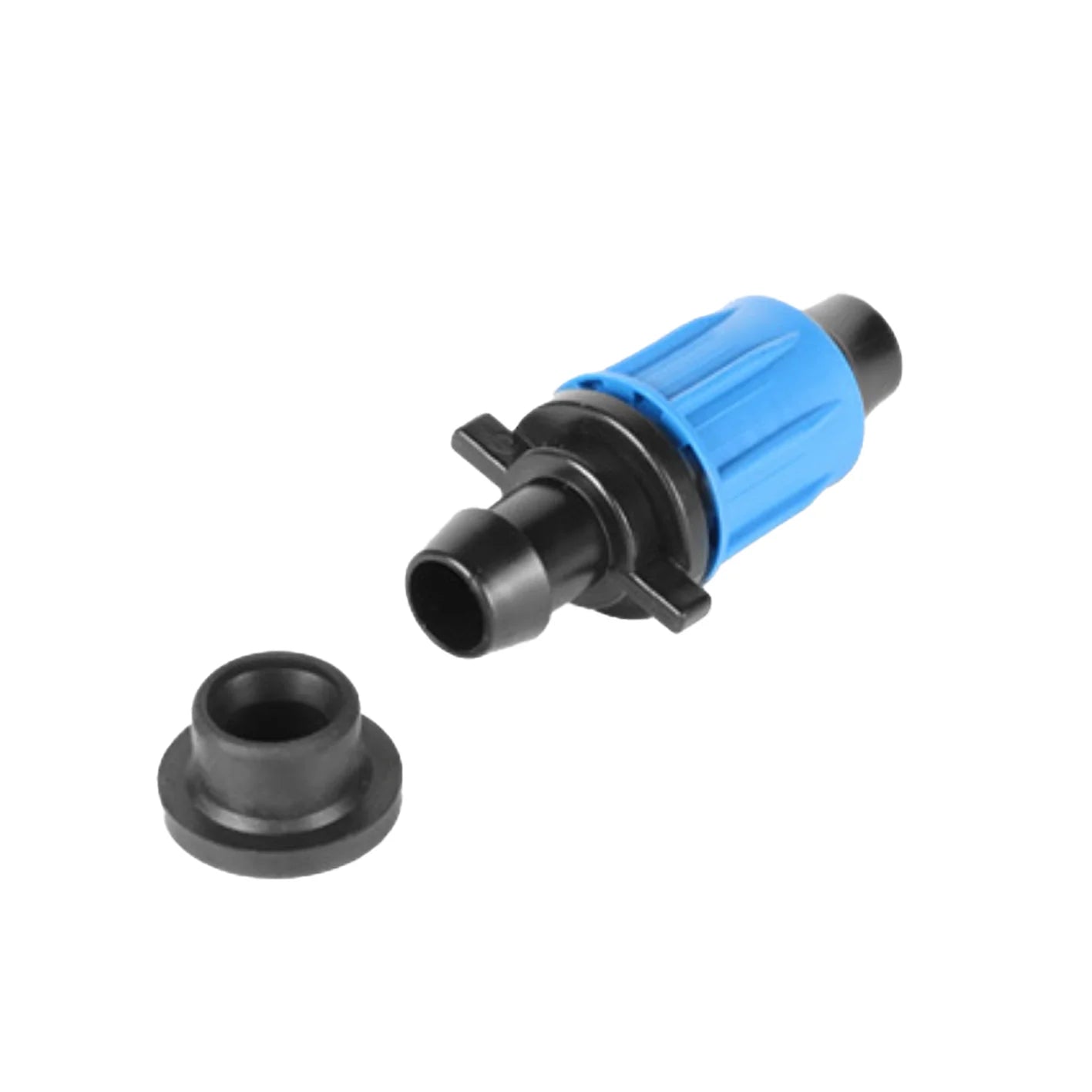 Thick Wall Drip Line Lock Nut Connector with Barbed End for Drip Irrigation System PE Hose Fitting Garden Farm Water Supply