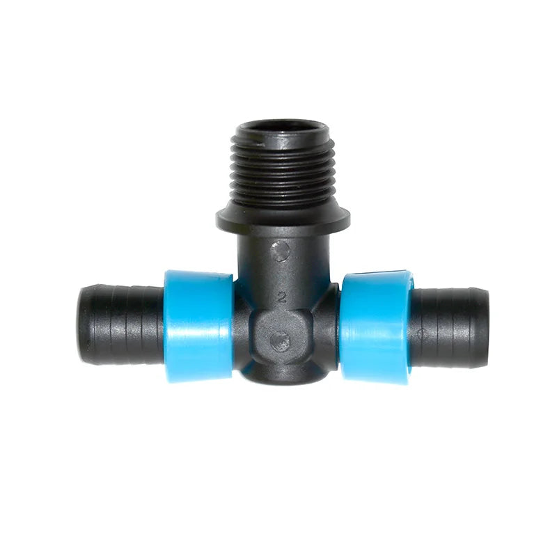 17mm Plastic PP Drip Irrigation Lock Ring Coupling Drip Tape Fittings Dirty Water Flush Valve for Greenhouse Water Hose Home Use