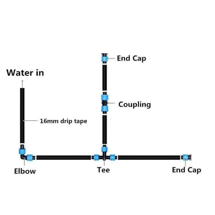 Plastic PE Material Agricultural Flat Drip Irrigation Tape for Greenhouse