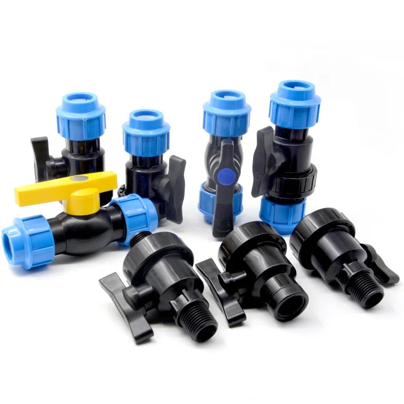 Female PP Compression Fitting Two Ways PP Union Ball Valve for Irrigation Systems