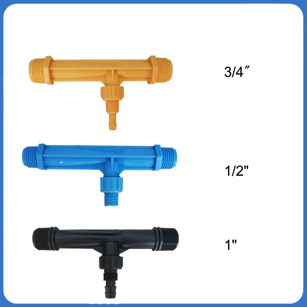 Venturi Fertilizer Injector for Home Garden and Farm for Greenhouse Water Hose Irrigation Durable PP Material